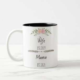 Tasse 2 Couleurs Femme personnalisée Mama Est Personnalisée Anné