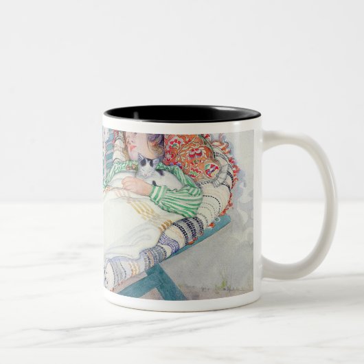 Tasse 2 Couleurs Femme se trouvant sur un banc, 1913 (Droit)