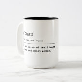 Tasse 2 Couleurs Femme - Tissée avec force (Devant gauche)