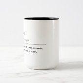 Tasse 2 Couleurs Femme - Tissée avec force (Centre)