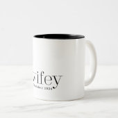 Tasse 2 Couleurs Femme Wifey moderne (Devant droit)