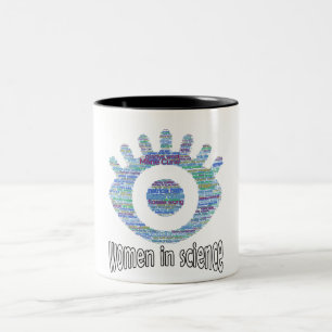 Tasse 2 Couleurs Femmes En Science Filles Oeil Mot Conception