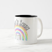 Tasse 2 Couleurs Femmes En Science Rainbow Word Conception de rempl (Devant droit)