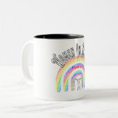 Tasse 2 Couleurs Femmes En Science Rainbow Word Conception de rempl (Devant gauche)