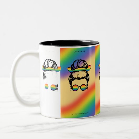 Tasse 2 Couleurs femmes muselées (Gauche)