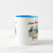 Tasse 2 Couleurs Femmes Retraite Plage Thème Élégante Femme (Centre)