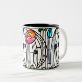 Tasse 2 Couleurs Fenêtre Charles Rennie Mackintosh (Devant droit)