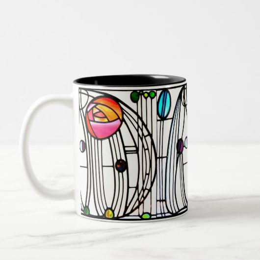 Tasse 2 Couleurs Fenêtre Charles Rennie Mackintosh (Gauche)