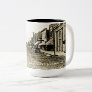 Tasse 2 Couleurs Fenimore Wisconsin South Main Street Circa 1900  