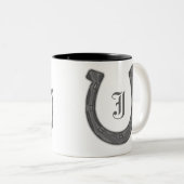 Tasse 2 Couleurs Fer à cheval chanceux (Devant droit)