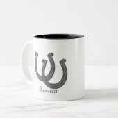 Tasse 2 Couleurs Fer à cheval chanceux (Devant gauche)