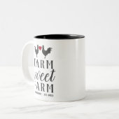 Tasse 2 Couleurs Ferme sucrée personnalisée (Devant gauche)