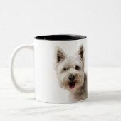 Tasse 2 Couleurs Fermez-vous d'un terrier (Gauche)
