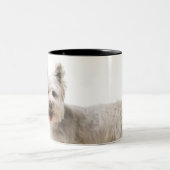 Tasse 2 Couleurs Fermez-vous d'un terrier (Centre)