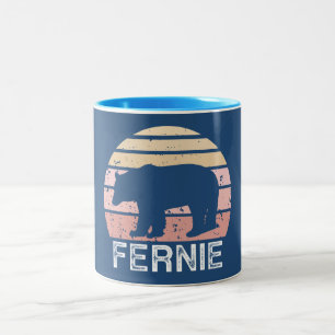 Tasse 2 Couleurs Fernie Ours Rétro Colombie-Britannique