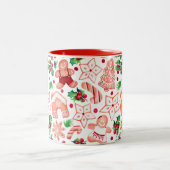 Tasse 2 Couleurs Festif Minimal pain d'épices Cookie Noël (Centre)