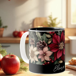 Tasse 2 Couleurs Festif Motif de Noël