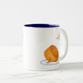 Tasse 2 Couleurs Festival du milieu de l'automne Moon cake lunakes (Devant droit)