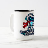 Tasse 2 Couleurs Festive Firmware Installed Cute Winter Robot (Devant gauche)