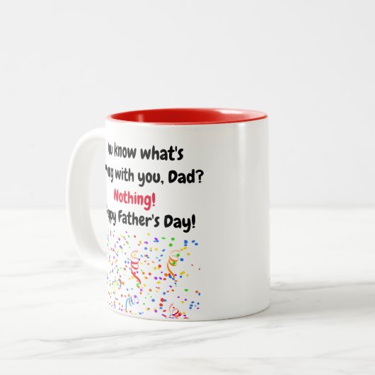 Tasse 2 Couleurs Festive Happy Fête des pères (Devant gauche)