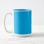 Tasse 2 Couleurs Fête Cadeau Mariage Monogramme Favoriser Bleu Blan (Gauche)