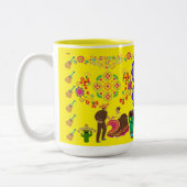 Tasse 2 Couleurs Fête de Couleurs jaune (Gauche)