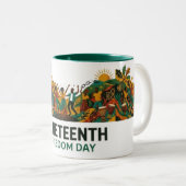 Tasse 2 Couleurs Fête de la liberté Juneteenth (Devant droit)