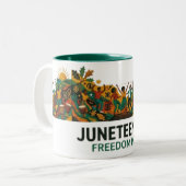 Tasse 2 Couleurs Fête de la liberté Juneteenth (Devant gauche)