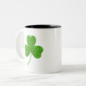 Tasse 2 Couleurs Fête de la Saint-Patrick shamrock (Devant gauche)