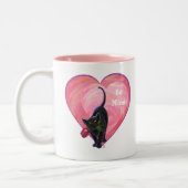 Tasse 2 Couleurs Fête de la Saint-Valentin au chat noir (Gauche)