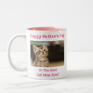 Tasse 2 Couleurs Fête des Mères Chat Maman Meilleur du monde jamais