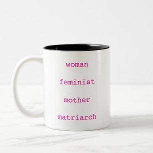 Tasse 2 Couleurs Fête des Mères Féministe Rose Chaud Machine à Écri