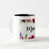 Tasse 2 Couleurs Fête des mères florales (Devant gauche)