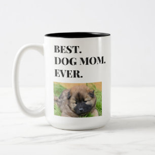 Tasse 2 Couleurs Fête des mères Meilleur chien Maman Jour animal de