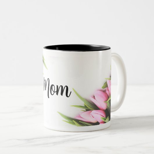 Tasse 2 Couleurs Fête des mères tulipes (Devant droit)