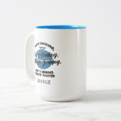 Tasse 2 Couleurs Fête des pères BBQ personnalisé Papa Keepsaké pers (Devant gauche)