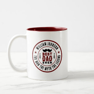 Tasse 2 Couleurs Fête des pères de logo Best Dad Ever Vintage Weste