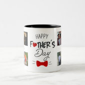Tasse 2 Couleurs fête des pères HEUREUSE image et texte personnalis (Centre)