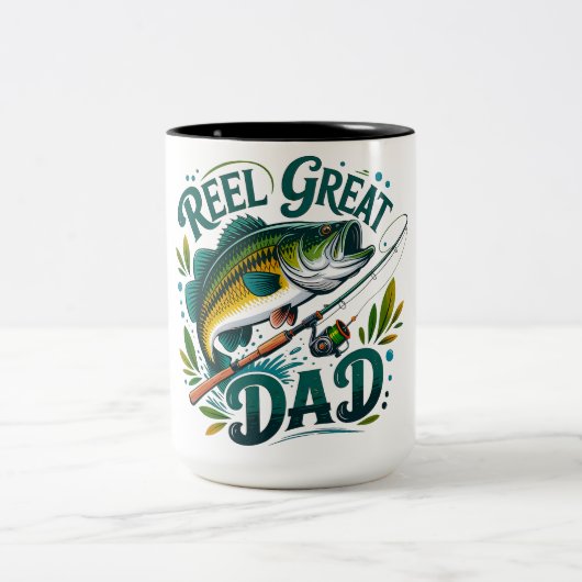 Tasse 2 Couleurs Fête des Pères/Pêche/Dévidé Papa Génial (Centre)