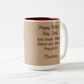 Tasse 2 Couleurs Fête des pères Saint-Joseph personnalisable (Devant droit)