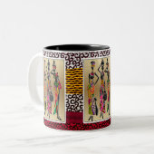 Tasse 2 Couleurs Fête tribale Afrocentrique (Devant gauche)