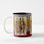 Tasse 2 Couleurs Fête tribale Afrocentrique (Gauche)