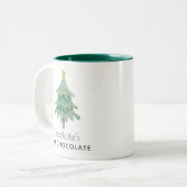 Tasse 2 Couleurs Fêtes de Noël sur mesure (Devant gauche)