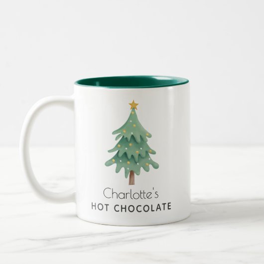 Tasse 2 Couleurs Fêtes de Noël sur mesure (Gauche)