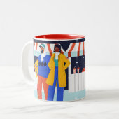 Tasse 2 Couleurs "Fêtes du marché d'hiver" (Devant gauche)