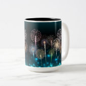 Tasse 2 Couleurs Feu d'artifice du Joyeux Nouvel An 2024 (Devant droit)