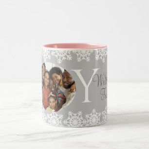 Tasse 2 Couleurs Feu de neige gris argenté V Noël "JOIE"