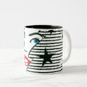 Tasse 2 Couleurs Feu Supergirl avec visage (Devant droit)