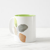 Tasse 2 Couleurs Feuille d'aquarelle esthétique moderne (Devant gauche)