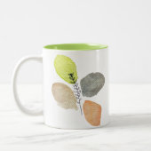 Tasse 2 Couleurs Feuille d'aquarelle esthétique moderne (Gauche)